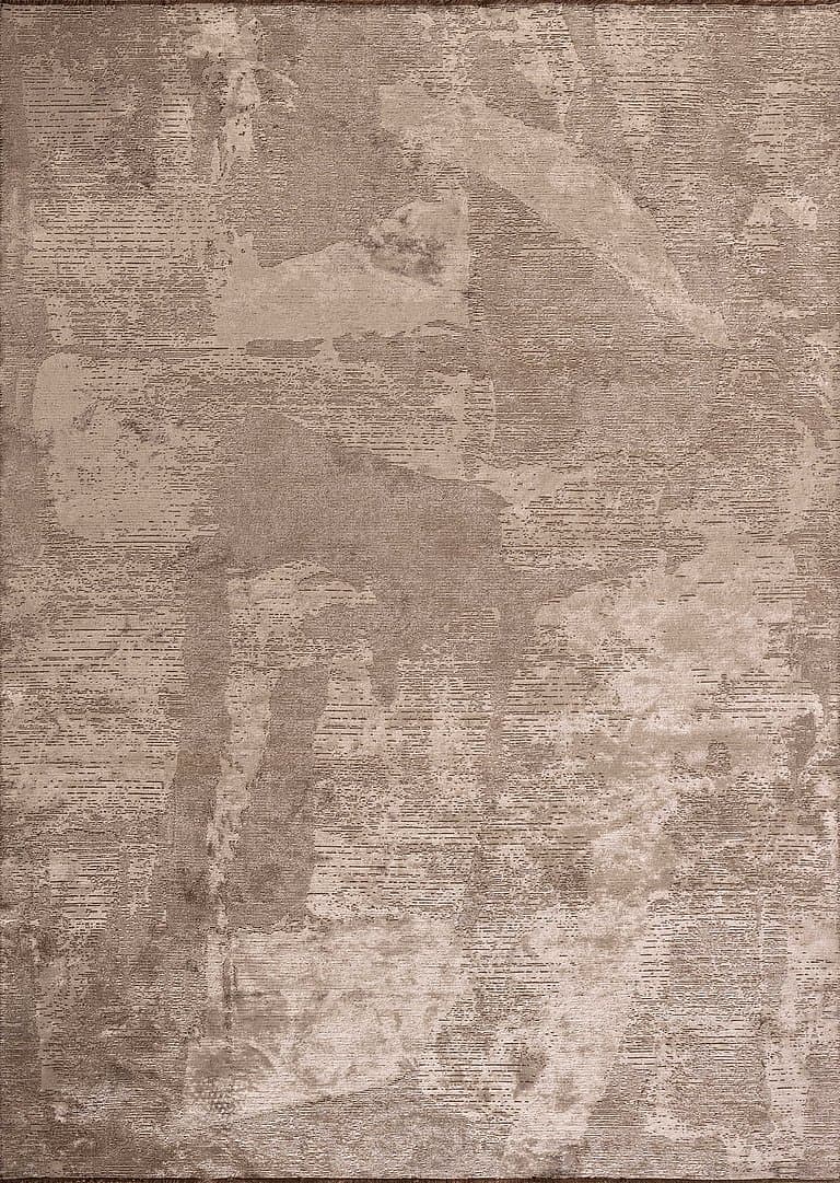 Mirva Beige / Brown – Edition Collection · handgeknüpfter Designerteppich von NEGRA Zürich