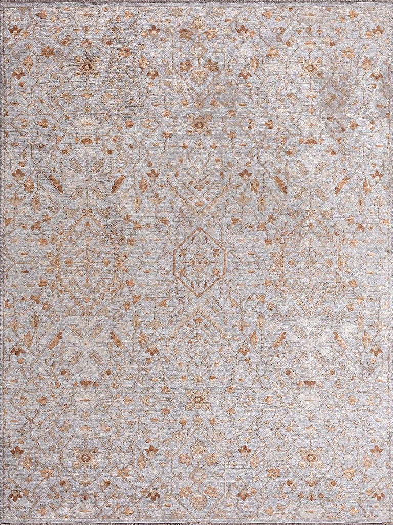 Solara Grey / Gold – Edition Collection · handgeknüpfter Designerteppich von NEGRA Zürich