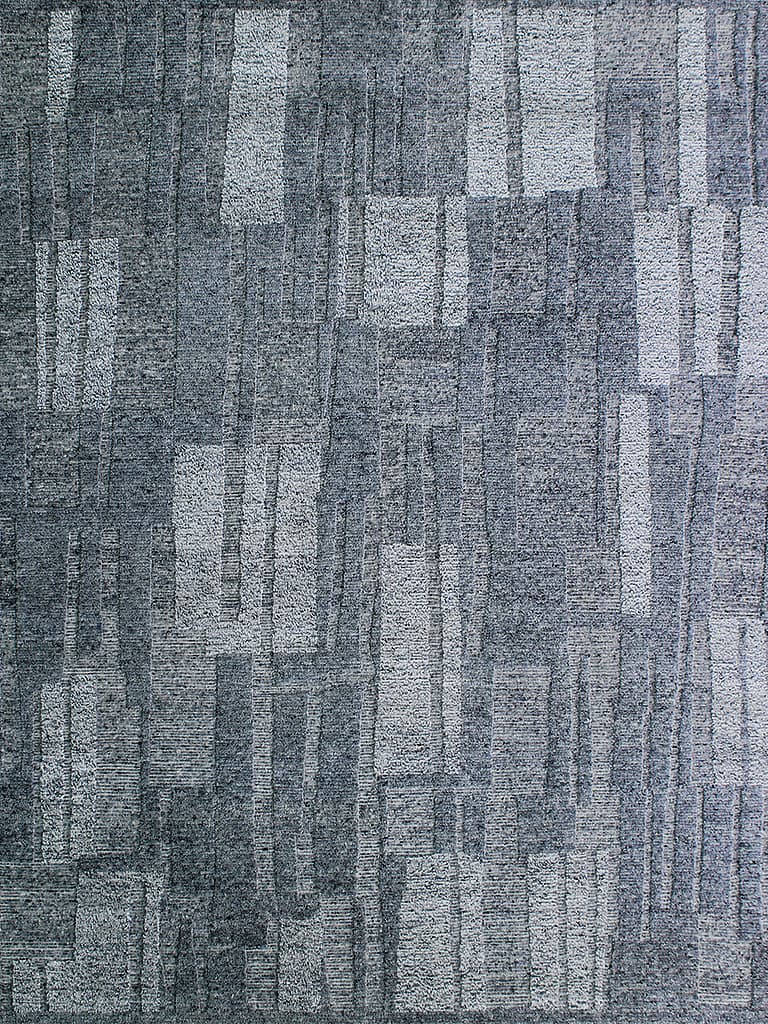 Brick Blue – Nomadic Collection · handgeknüpfter Designerteppich von NEGRA Zürich