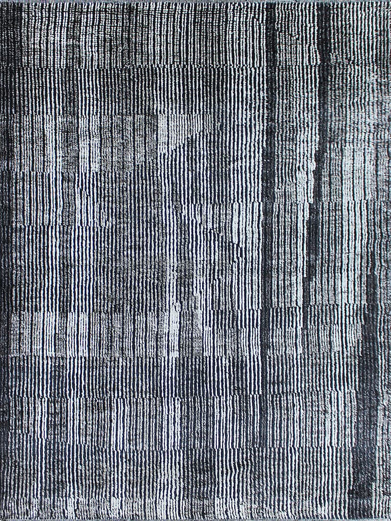 Stripes Charcoal – Nomadic Collection · handgeknüpfter Designerteppich von NEGRA Zürich