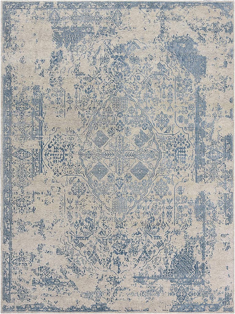 Bustan Blue – Skyview Collection · handgeknüpfter Designerteppich von NEGRA Zürich