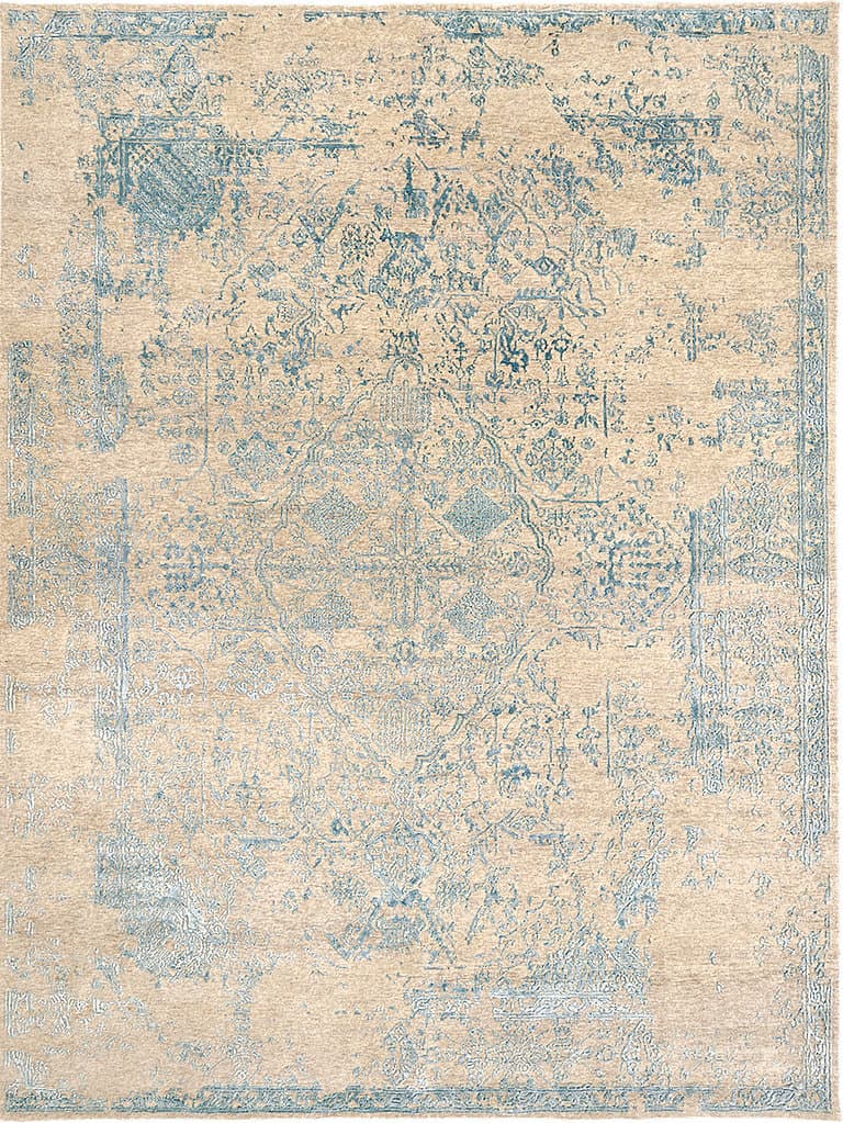 Bustan Turquoise – Skyview Collection · handgeknüpfter Designerteppich von NEGRA Zürich