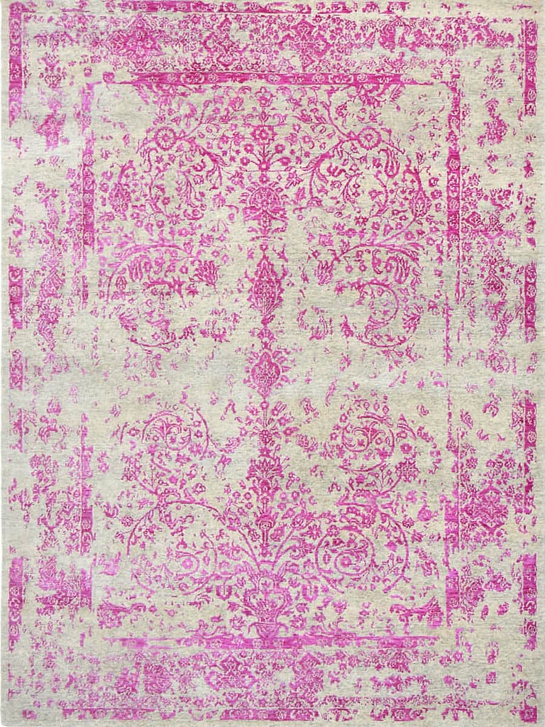 Lilian Pink – Skyview Collection · handgeknüpfter Designerteppich von NEGRA Zürich
