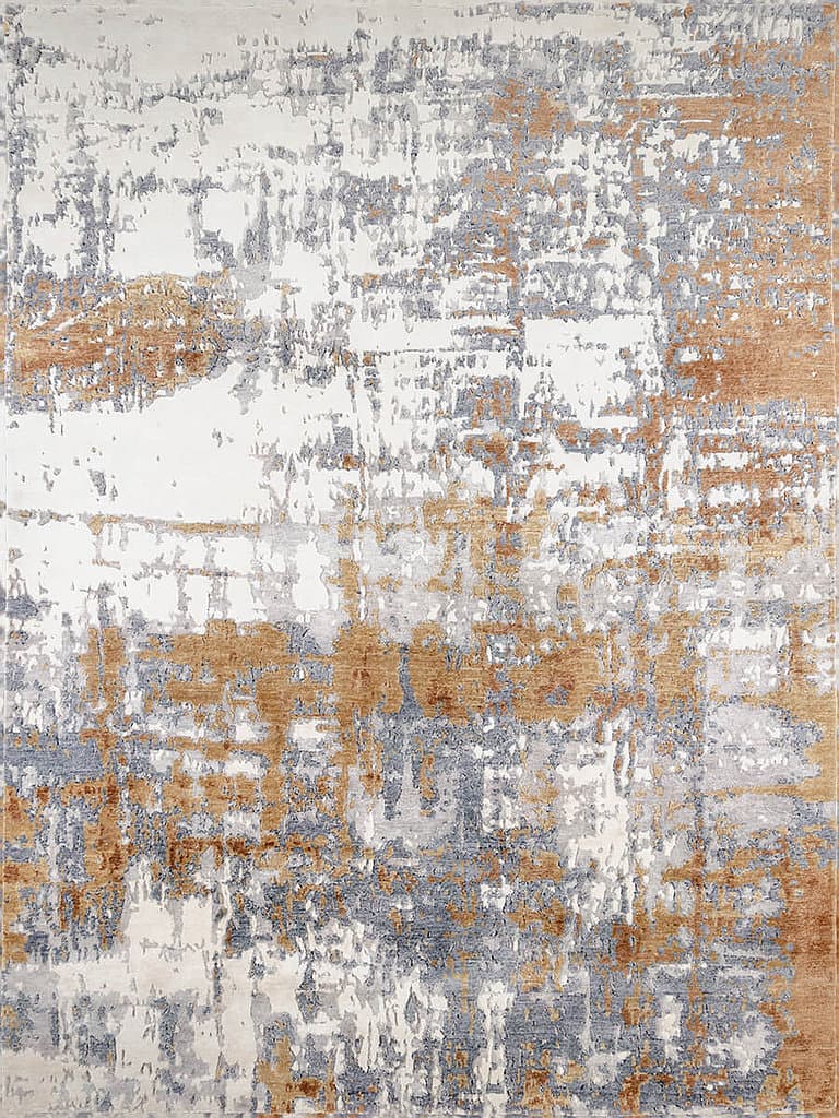 Noor Orange – Skyview Collection · handgeknüpfter Designerteppich von NEGRA Zürich