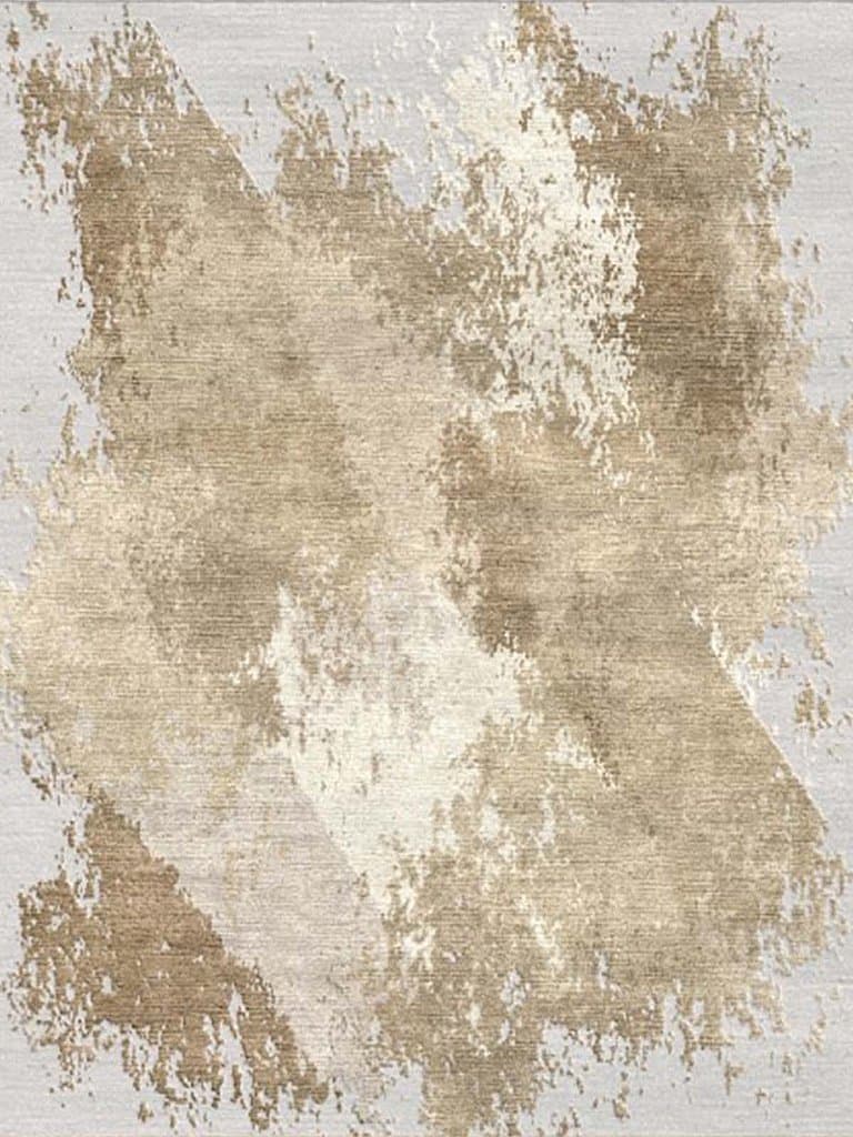 Ocean Current Grey / Gold – Skyview Collection · handgeknüpfter Designerteppich von NEGRA Zürich