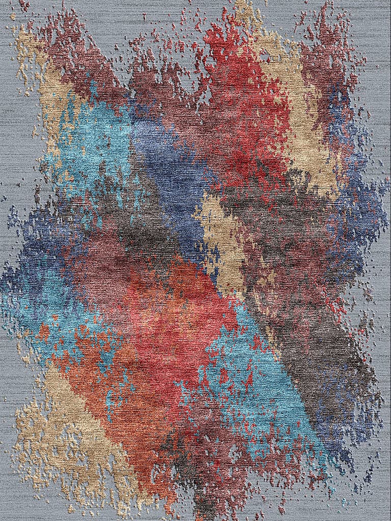 Ocean Current Multi – Skyview Collection · handgeknüpfter Designerteppich von NEGRA Zürich