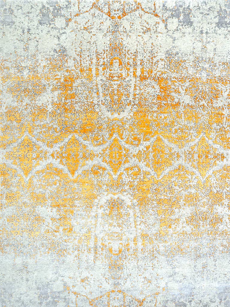 Sadaf Orange – Skyview Collection · handgeknüpfter Designerteppich von NEGRA Zürich