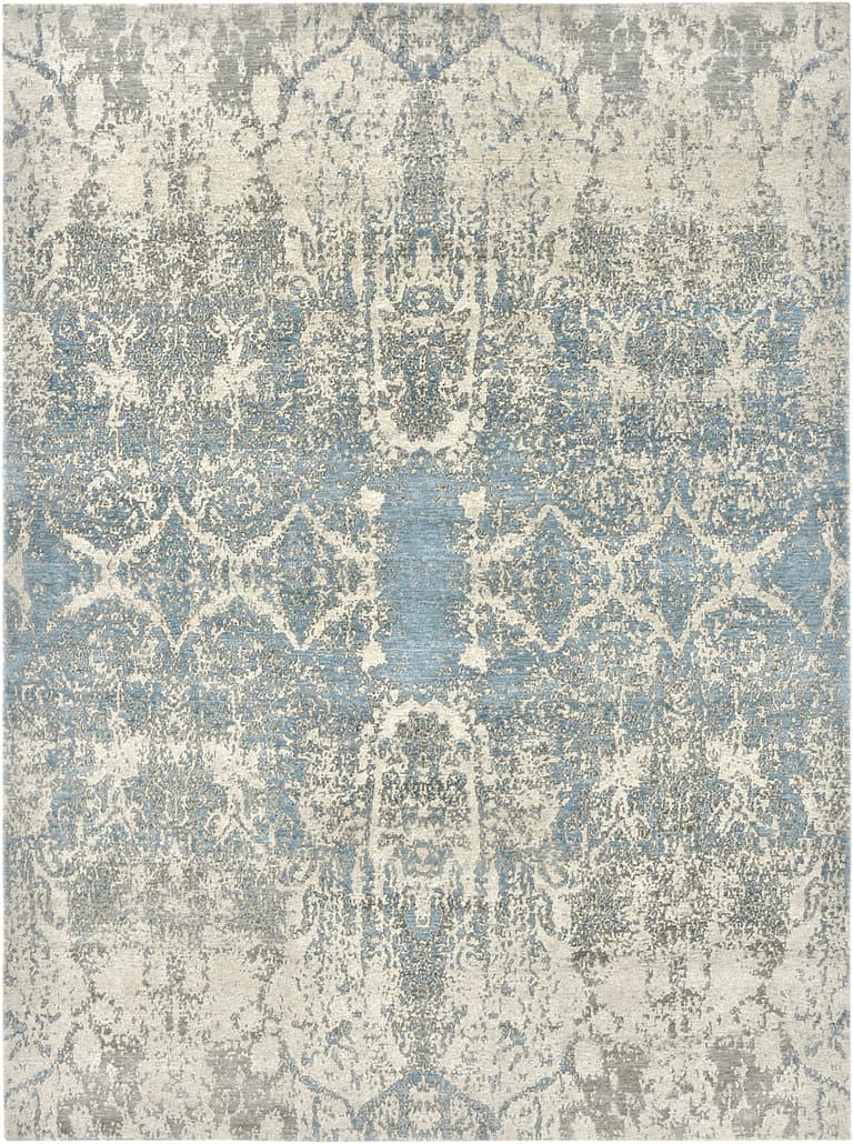 Sadaf Turquoise – Skyview Collection · handgeknüpfter Designerteppich von NEGRA Zürich