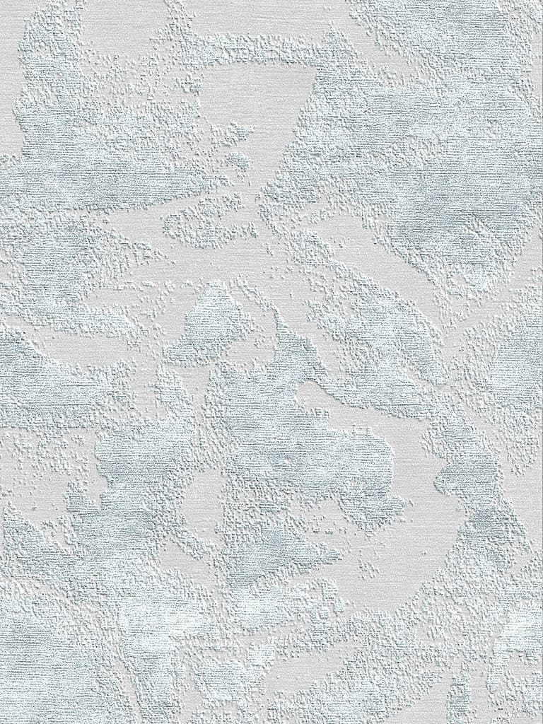Sky Silver / Blue – Skyview Collection · handgeknüpfter Designerteppich von NEGRA Zürich