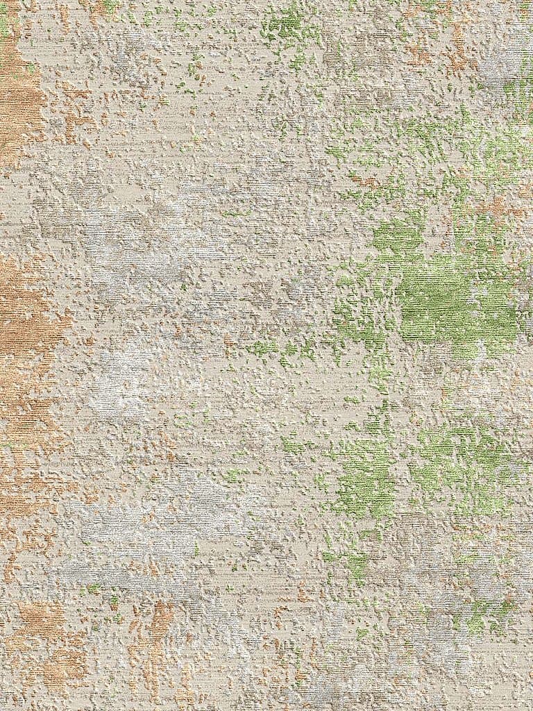 Stone Orange / Green – Skyview Collection · handgeknüpfter Designerteppich von NEGRA Zürich