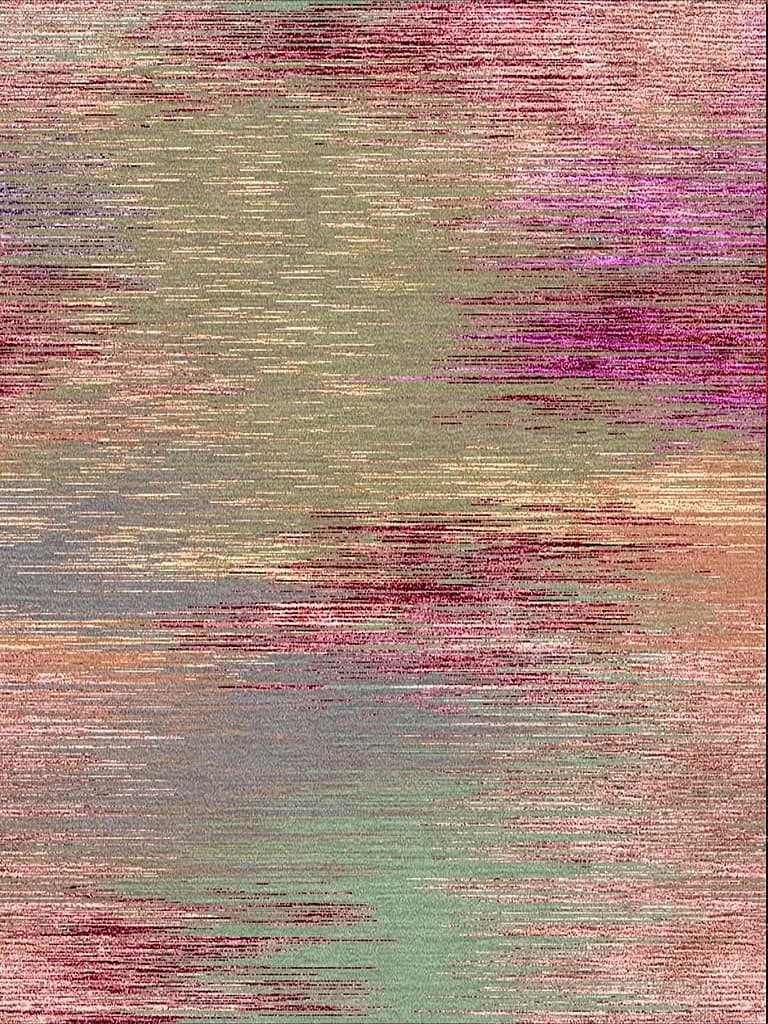 Sunset Green / Pink – Skyview Collection · handgeknüpfter Designerteppich von NEGRA Zürich